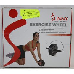 NEW SUNNY HEALTH &FITNESS EXERCISE WHEEL