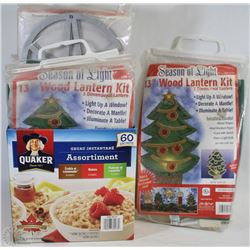 10 WOOD LANTERN LIGHT UP KITS
