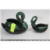 Image 1 : PAIR OF BLUE MOUNTAIN POTTERY SWANS