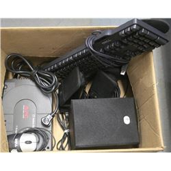 LOT OF COMPUTER ACCESSORIES INCL LOGITECH SPEAKERS