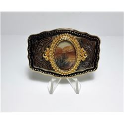 LADIES SILVER & GOLD TONE BELT BUCKLE