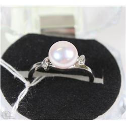 #18-FRESH WATER PEARL RING .925 STERLING SILVER
