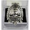 Image 1 : MEN'S HEAVY STAINLESS STEEL SKULL RING SZ10