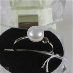 #17-FRESH WATER PEARL RING .925 STERLING SILVER