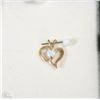 Image 1 : 10 KT YELLOW GOLD HEART PENDANT W/OPAL