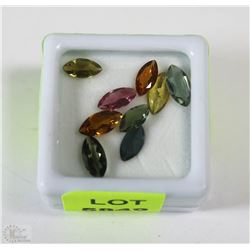 141) NATURAL TOURMALINE 9PCS 5CT HIGH QUALITY