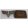 Image 1 : LOT WITH SNAP ON BELT BUCKLE AND CORVETTE EMBLEM