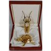 Image 1 : 24K GOLD PLATED AND AUSTRIAN CRYSTAL TURTLE OR GRA