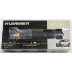 HUMMER DUAL POWERED 3 LED FLASHLIGHT