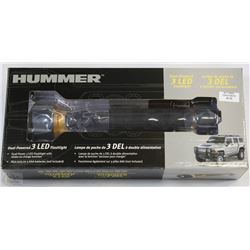 HUMMER DUAL POWERED 3 LED FLASHLIGHT