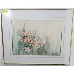 FRAMED 24X32 FLOWER PRINT