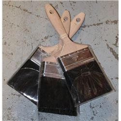 LOT OF THREE 4" CROWN MEAKINS PAINT BRUSHES ON