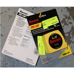 LOT OF 2 STARRETT TRU-LOK 16' TAPE MEASURES