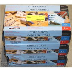LOT WITH THREE BOXES OF 50 SZ SMALL NITRILE GLOVE