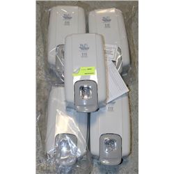 LOT WITH FIVE NJS / WOOD WYANT SOAP DISPENCERS