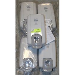 LOT WITH FIVE NJS / WOOD WYANT SOAP DISPENCERS