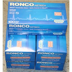LOT WITH FIVE BOXES OF 100 RONCO SZ MEDIUM