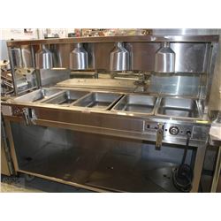 STEAM TABLE DISPLAY WARMER BUFFET WITH OVERSHELF