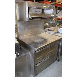 3' STAINLESS STEEL COUNTER WITH GARLAND SALAMANDER
