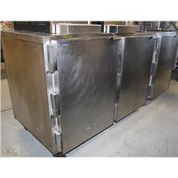 STAINLESS STEEL COUNTER W. DOORS 76"X31"