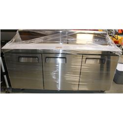 ME-02 MSF8304 6FT 3 DOOR PREP TABLE WITH INSERT