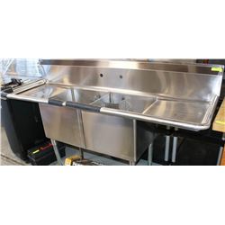 ME-03 S/S DOUBLE COMPARTMENT SINK W/ DOUBLE DRAIN
