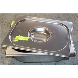 ME-09 S/S 4" DEEP INSERT HALF SIZE W/ LID