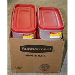 BOX OF 8 NEW RUBBERMAID STORAGE CONTAINERS