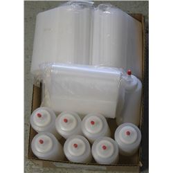 BOX OF ZIP BAGS AND CONDIMENT CONTAINERS