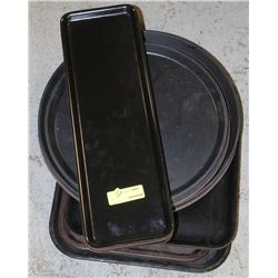 STACK OF SERVING TRAYS