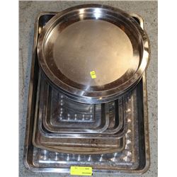 STACK OF STEEL TRAYS