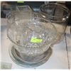 Image 1 : LARGE LOT OF GLASS BOWLS , TRAYS ETC..