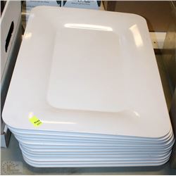 STACK OF LARGE SQUARE PLATES