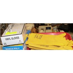 5 PAIRS AND 2 BOXES OF GLOVES