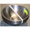 Image 1 : STACK OF 10 STAINLESS STEEL BOWLS 10"