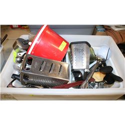 BOX OF KITCHENWARE