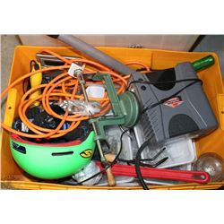 BIN OF TOOLS AND MORE....