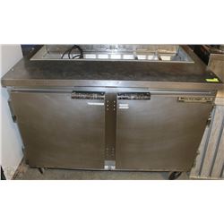 BEVERAGE AIR 2 DOOR 4' PREP TABLE