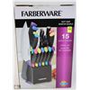 Image 1 : FARBERWARE 15PC SOFT GRIP CUTLERY SET IN BLOCK