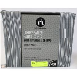 HOMETRENDS LUXURY SATEEN SHEET SET