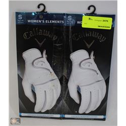 TWO LADIES GOLF GLOVES SIZE SM