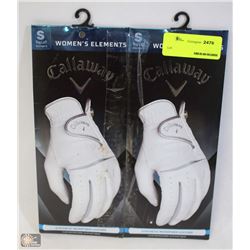 TWO LADIES GOLF GLOVES SIZE SM