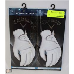 TWO LADIES GOLF GLOVES SIZE SM