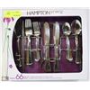 Image 1 : HAMPTON 66 PIECE CUTLERY SET WITH WIRE CADDY