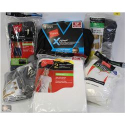 FLAT OF MENS UNDERWEAR & SHIRTS SIZE SMALL