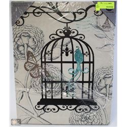5 PIECE BIRDCAGE PICTURE COLLAGE 16 X 20