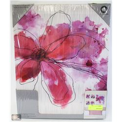 5 PIECE PINK FLORA PICTURE COLLAGE 16 X 20