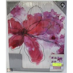 5 PIECE PINK FLORA PICTURE COLLAGE 16 X 20