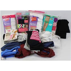 BOX OF WOMENS UNDERWEAR ASSORTED SIZES