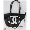Image 1 : REPLICA CHANEL PURSE WITH WHITE LOGO